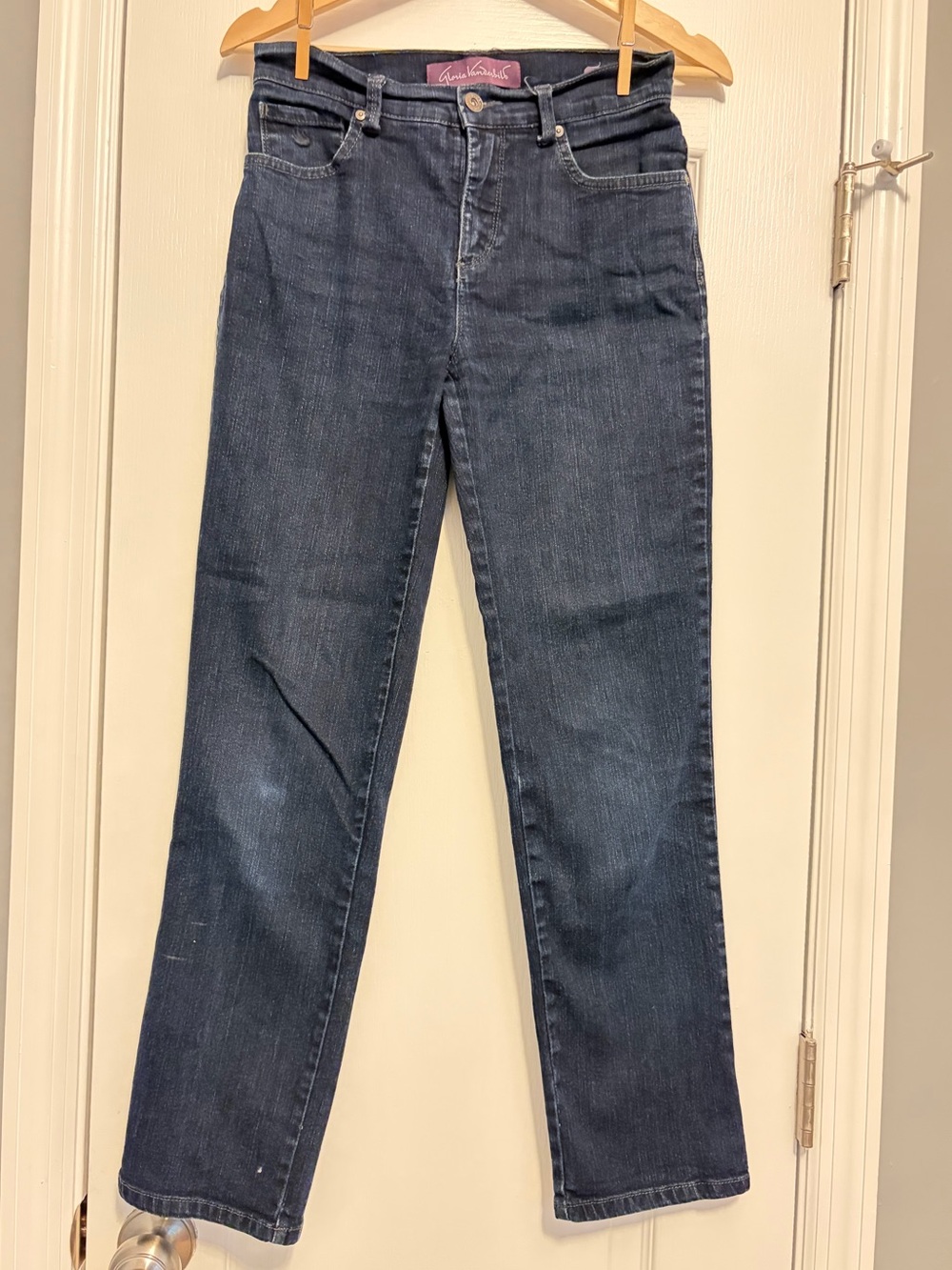 Gloria Vanderbilt Dark Blue Straight-Leg Amanda Women's Jeans size 2 missy short - Picture 2 of 10